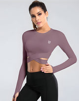 MAYA-FIT CROSS WAIST TOP