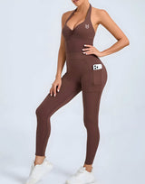 MAYA-HALTER FIT SUIT
