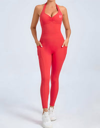 MAYA-HALTER FIT SUIT