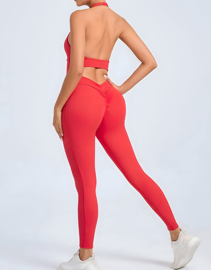 MAYA-HALTER FIT SUIT